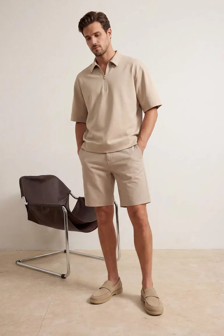 Beige Shorts & Bermuda Shorts