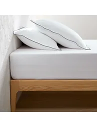 شرشف سرير قطن ساتان مغسول مخطط بحواف مطاطية - 2