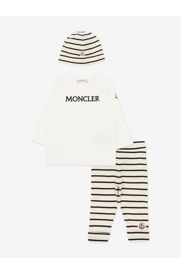طقم مونكلير اينفانت باللون الأبيض