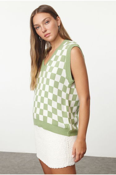Sweater Vest - Green - Regular fit