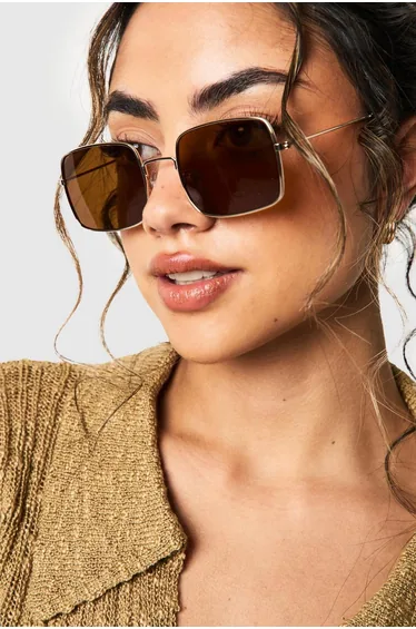 Metal Frame Square Sunglasses