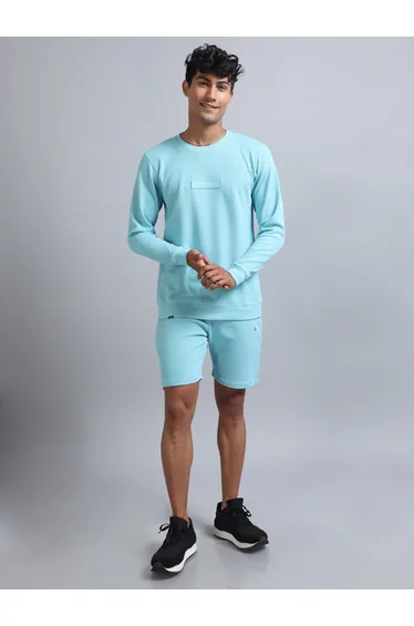 طقم شورت و تيشيرت بياقة دائرية