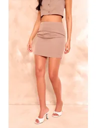 Tall Taupe Pocket Detail Micro Mini Skirt - 1