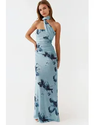 Strapless Printed Maxi Dress - 3