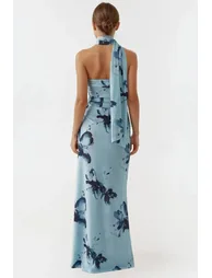 Strapless Printed Maxi Dress - 4