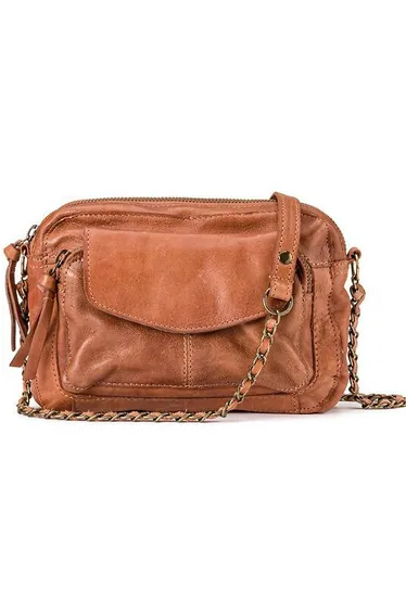 Naina Mini Leather Shoulder Bag with Chain Strap