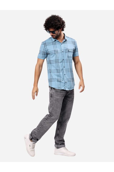 Checked Short Sleeve Regular Fit Shirt