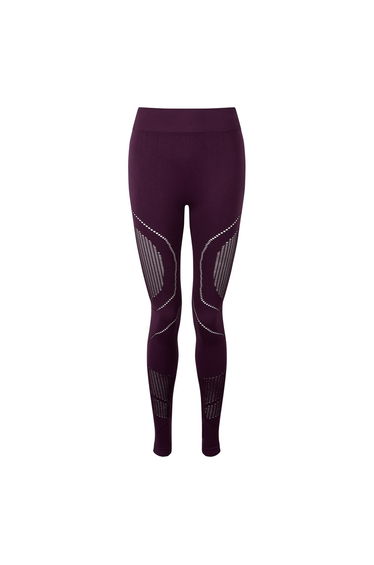 TriDri Womens/Ladies Seamless 3D Fit Multi Sport Reveal Leggings - Mulberry