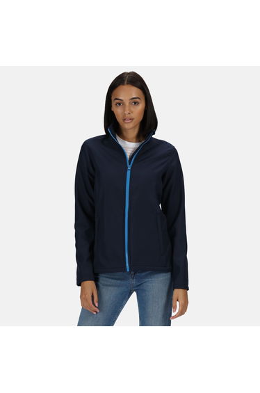Regatta Standout Womens/Ladies Ablaze Printable Soft Shell Jacket - Navy/French Blue