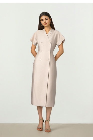 Tailored Crepe Pencil Dress