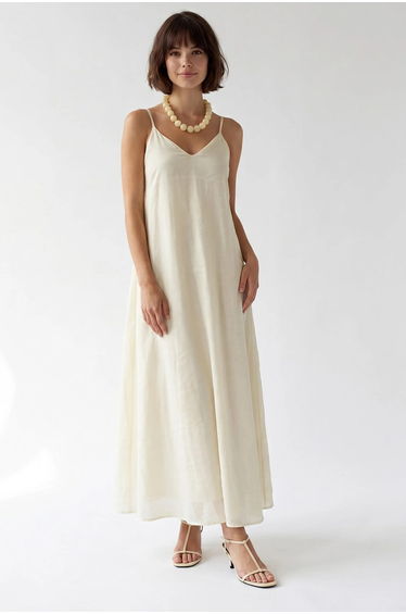 MIXRAY Sleeveless A-line Maxi Dress