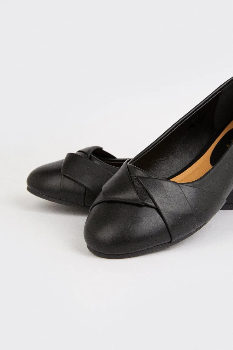 Wide Fit Paige Wrap Detail Ballet Flats - 3