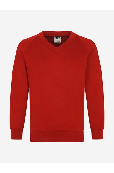 Zeco Kids School V-Neck Sweatshirt in Red
