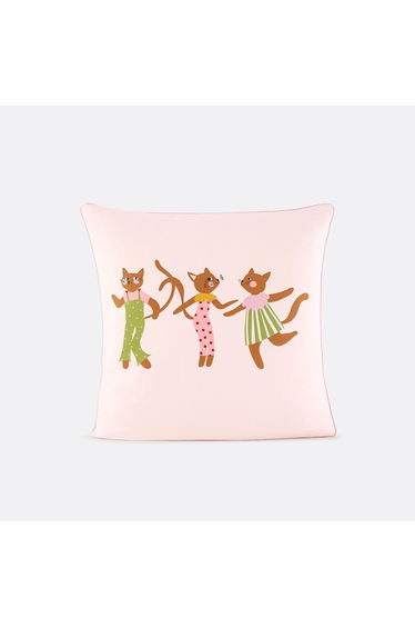 Chats Fleuris Pillowcase in Organic Cotton