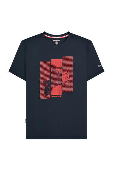 Lambretta Mens Scooter T-Shirt - Navy
