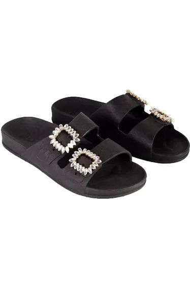 Barra Jewelled Mules with Double Straps