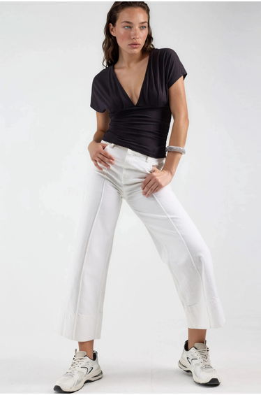BUSEM V-Neck Tie Detail Blouse