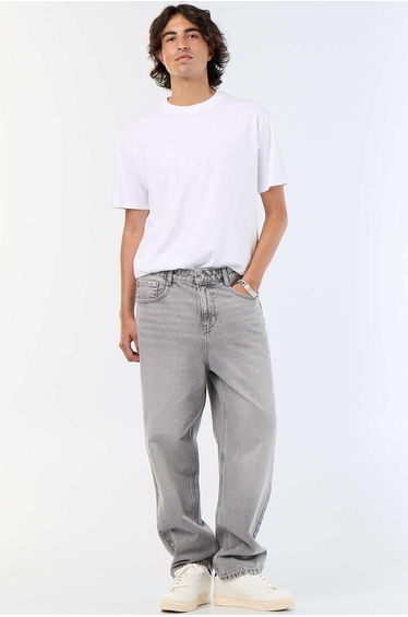 Wide-leg / relaxed fit jeans GREY