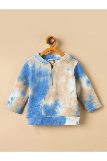 Girls Blue Tie-Dye Sweatshirt