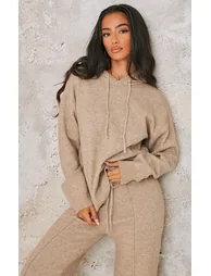 هودي صوف بيج محبوك و قبعة - للمقاسات الصغيرة - 1