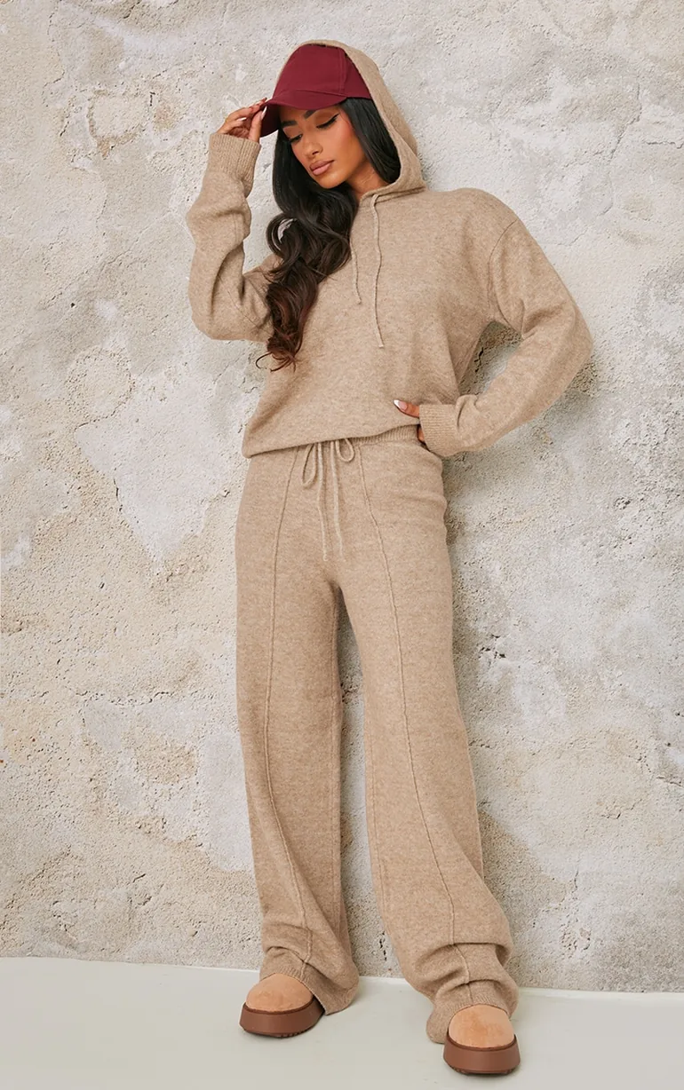 هودي صوف بيج محبوك و قبعة - للمقاسات الصغيرة