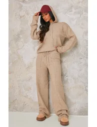 هودي صوف بيج محبوك و قبعة - للمقاسات الصغيرة