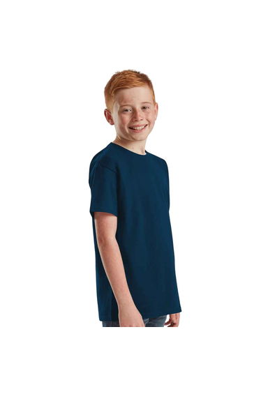Fruit of the Loom Childrens/Kids Iconic 195 Plain T-Shirt - Mountain Blue