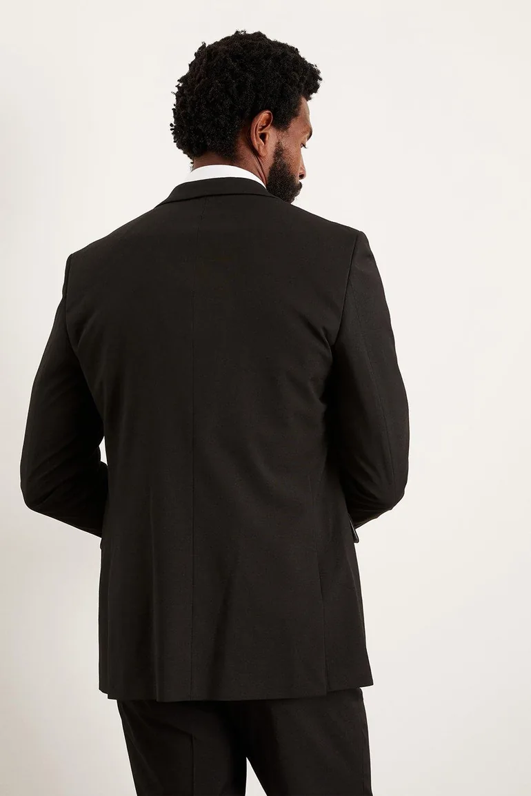 Tailored Fit Black Essential Suit Jacket - 2