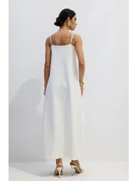 Louisa Floral Applique Spaghetti Straps Maxi Dress - 8