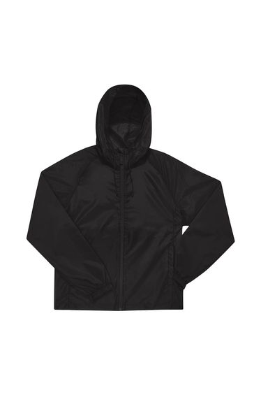 B&C Unisex Adult Reset Lined Windbreaker - Black