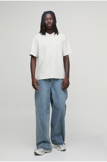 Basic Parachute Fit Jeans - stonewash