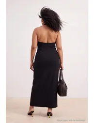 Black Woven Plus Size Dress - 5