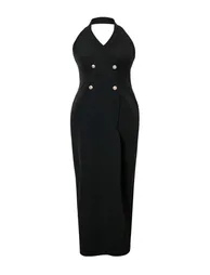 Black Woven Plus Size Dress - 3