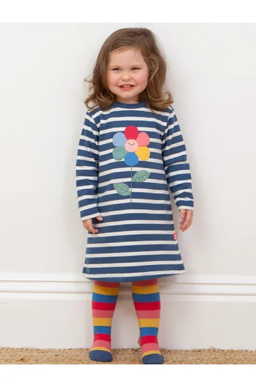 Stripy tights rose pink