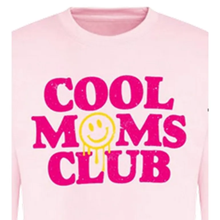AWD Womens/Ladies Cool Moms Club Sweatshirt - Pink - 3