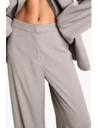 بنطلون بأرجل مستقيمة ضيقة - رمادي - 3