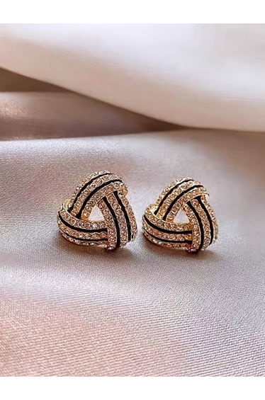 Geometric Rhinestone Earrings