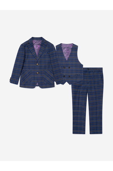 SUITLAB Boys Tuxedo 3 Piece Suit Set in Navy