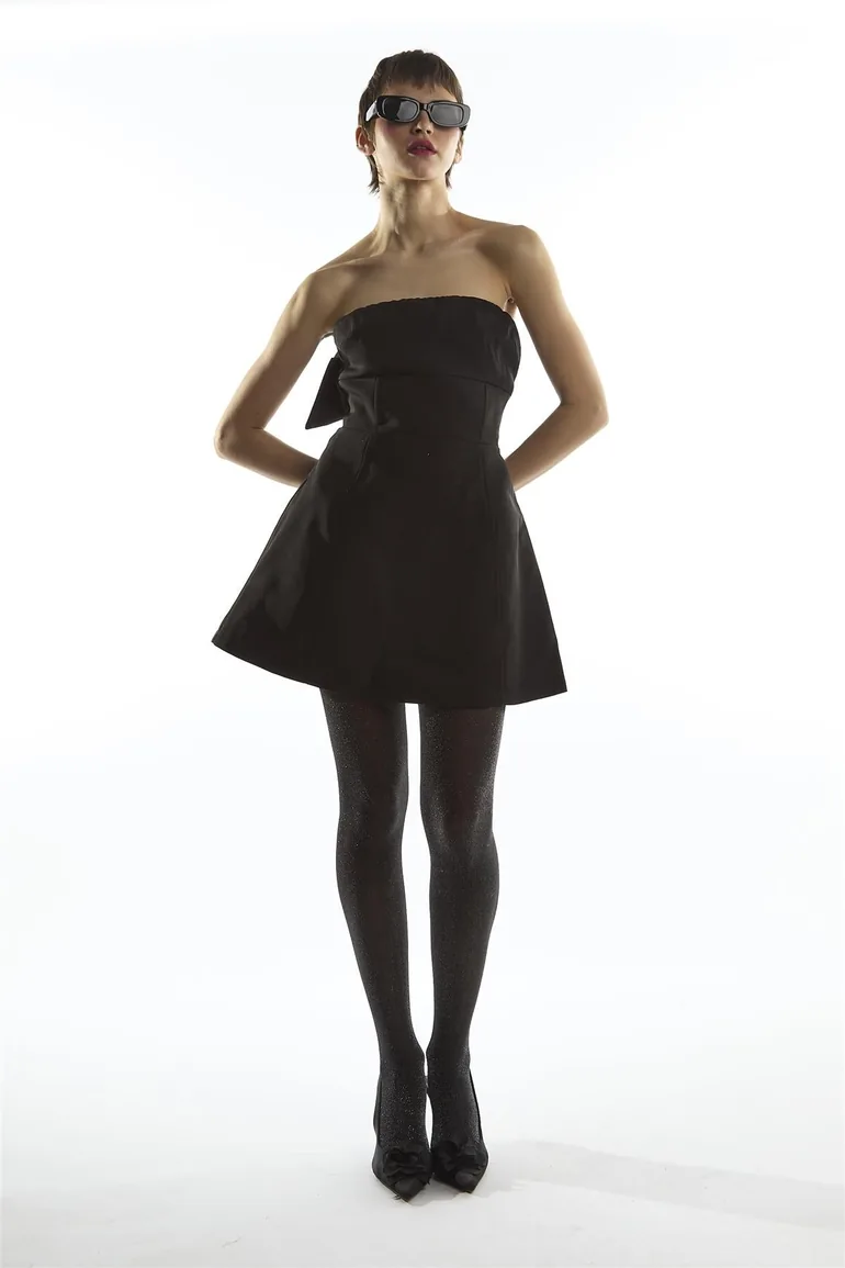 Black Bandeau Bow Mini-Dress Collective The Label Black : Party Dresses :  VogaCloset Kuwait