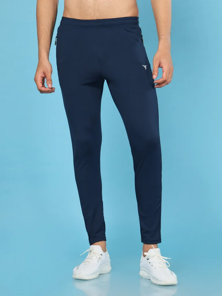 Men Solid Slim Fit Track Pants - 1