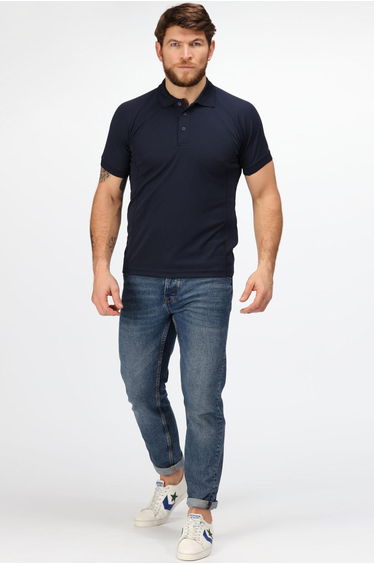 Regatta Professional Mens Coolweave Short Sleeve Polo Shirt - Navy
