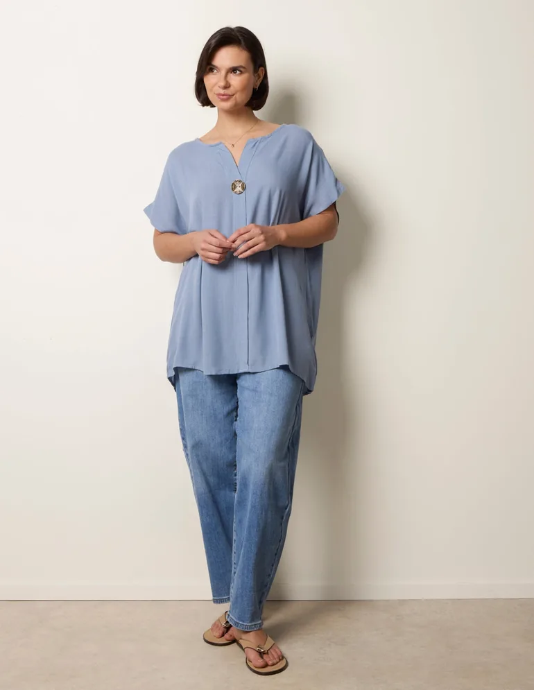 Short-Sleeve Tunic Top - 2