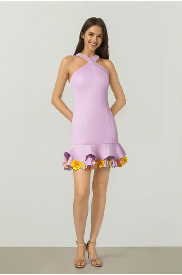 Lilac Neoprene Dress