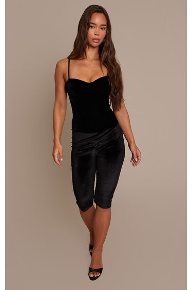 Black Velvet Capris