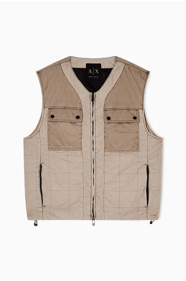 Sleeveless Jacket Beige