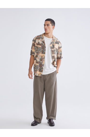 Men's Regular Fit Resort Collar Shirt