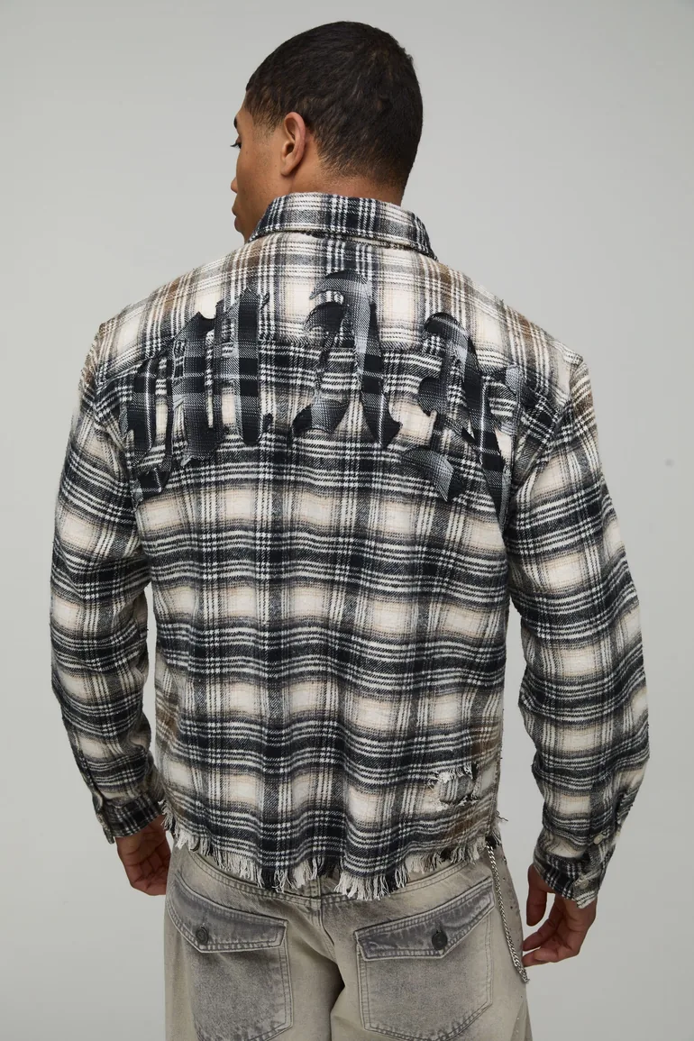 قميص  متعدد الالوان بطبعة كاروهات بأكمام طويلة - 2