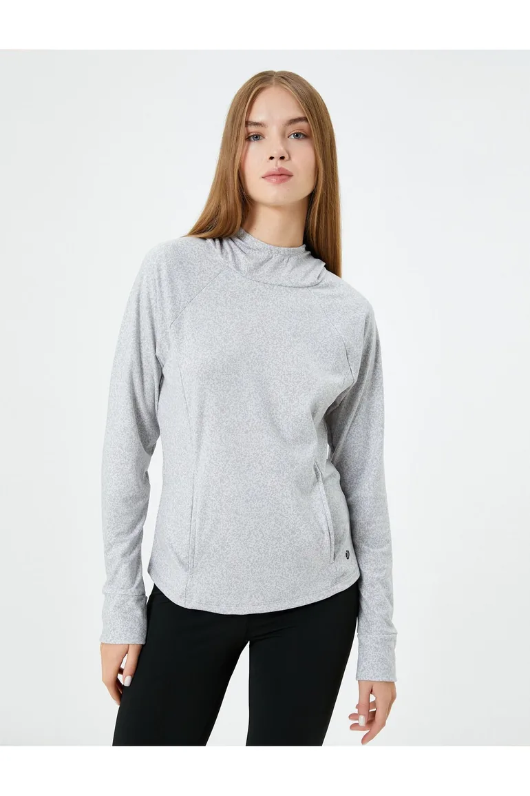 Hoodie Slim Sports Sweatshirt With Pocket - 2