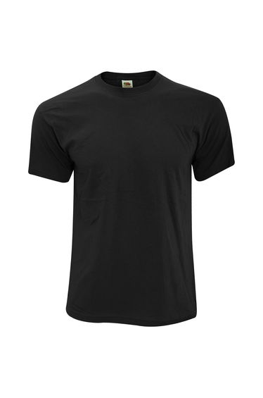 Fruit Of The Loom Mens Screen Stars Original Full Cut Short Sleeve T-Shirt - Black