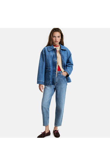 Sherpa-Lined Denim Jacket